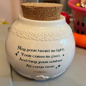 Irish jar with cork lid